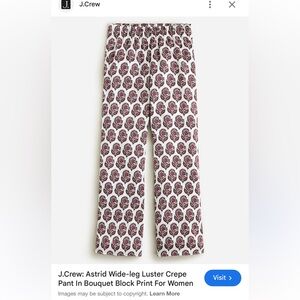 J Crew wide leg Astrid trouser